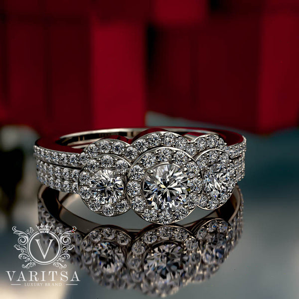 0.88ct Diamond Gold Bridal Set - 02US80